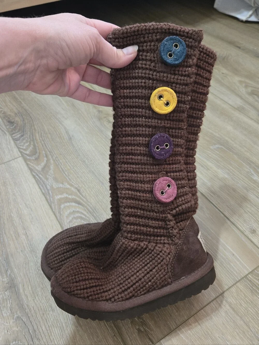 UGG Candy Knit Tall Boots, 10 Toddler